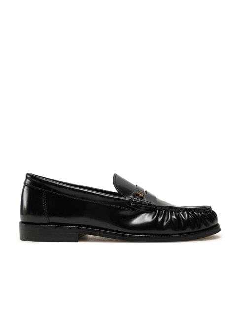 TH MONOGRAM Shiny leather loafers black - Women&rsquo;s shoes