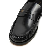 TOMMY HILFIGER TH MONOGRAM Shiny leather loafers black - Women&rsquo;s shoes - 4