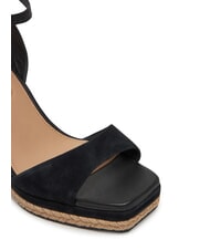 TOMMY HILFIGER TH MONOGRAM High leather wedge sandals black - Women&rsquo;s shoes - 5