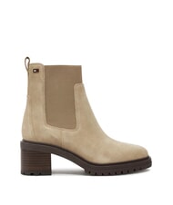 TOMMY HILFIGER FLAG MID HEEL Suede ankle boots beige - Women&rsquo;s shoes - 2