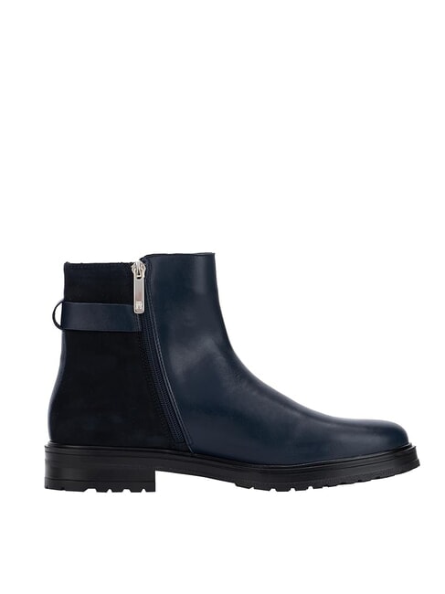 TH Low suede and leather ankle boots blue - Women&rsquo;s shoes