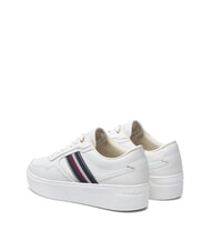 TOMMY HILFIGER STRIPES PLATFORM High-top leather sneakers ecru - Women&rsquo;s shoes - 5