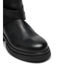 TOMMY HILFIGER BIKER Leather ankle boots with buckle black - Women&rsquo;s shoes - 3
