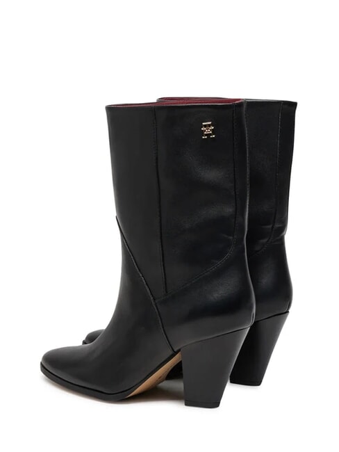 MID COWBOY Leather ankle boots with heel black - Women&rsquo;s shoes