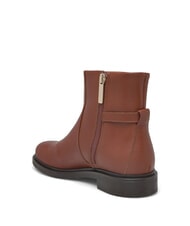TOMMY HILFIGER TH CHAIN Low leather ankle boots with zip cognac brown - Women&rsquo;s shoes - 4