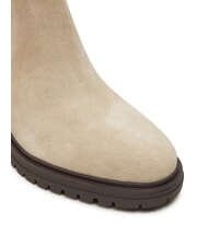 TOMMY HILFIGER FLAG MID HEEL Suede ankle boots beige - Women&rsquo;s shoes - 3