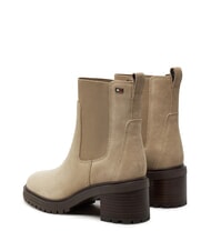 TOMMY HILFIGER FLAG MID HEEL Suede ankle boots beige - Women&rsquo;s shoes - 6
