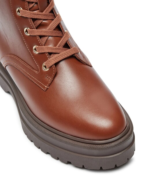 TH ELASTIC RIB LACEUP Lace-up leather boots cognac brown - Women&rsquo;s shoes