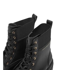 TOMMY HILFIGER TH ELASTIC RIB LACEUP Lace-up leather boots black - Women&rsquo;s shoes - 4