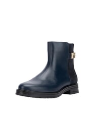 TOMMY HILFIGER TH Low suede and leather ankle boots - Women&rsquo;s shoes