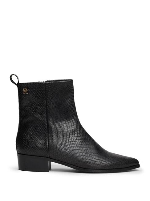 LOW COWBOY Pointed ankle boots in printed leather black - Women&rsquo;s shoes