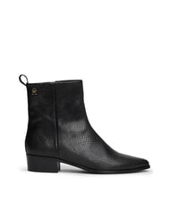 TOMMY HILFIGER LOW COWBOY Pointed ankle boots in printed leather - Women&rsquo;s shoes