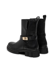 TOMMY HILFIGER BIKER Leather ankle boots with buckle black - Women&rsquo;s shoes - 6
