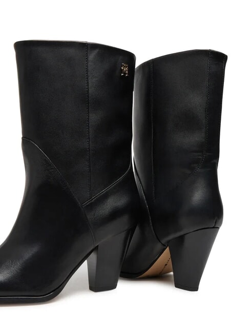 MID COWBOY Leather ankle boots with heel black - Women&rsquo;s shoes