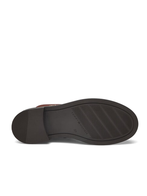 TH CHAIN Low leather ankle boots with zip cognac brown - Women&rsquo;s shoes