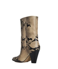 TOMMY HILFIGER TH  Leather Texan boots beige - Women&rsquo;s shoes - 4