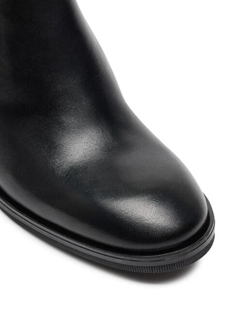 TH CHAIN Leather ankle boots with chain black - Women&rsquo;s shoes