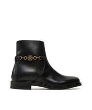 TOMMY HILFIGER TH CHAIN Low leather ankle boots with zip black - Women&rsquo;s shoes - 2