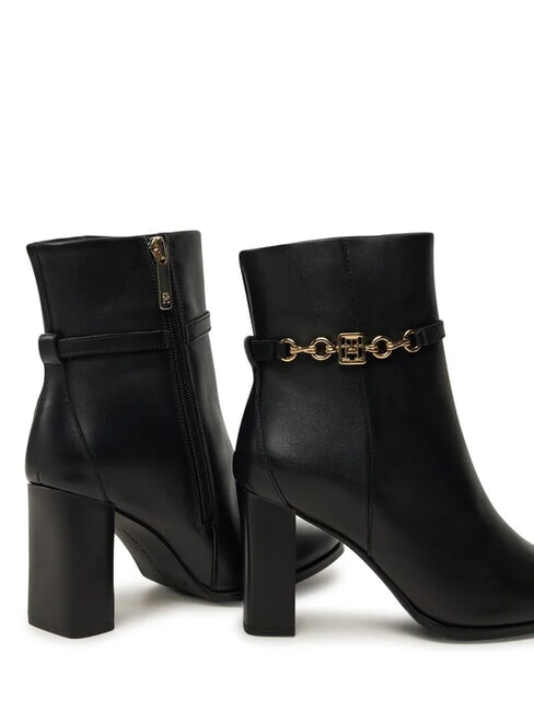 TH CHAIN Leather ankle boots black - Women&rsquo;s shoes