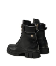 TOMMY HILFIGER LACE -UP BIKE Lace-up leather boots black - Women&rsquo;s shoes - 6