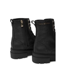 TOMMY HILFIGER BICOLOR Lace-up leather boots black - Women&rsquo;s shoes - 4