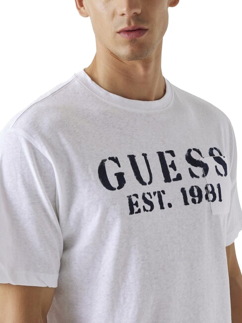 MARINA PRINT Short-sleeved T-shirt with pocket purwhite - T-shirt