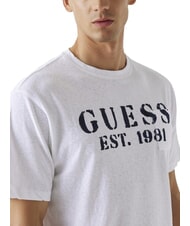GUESS MARINA PRINT Short-sleeved T-shirt with pocket purwhite - T-shirt - 3