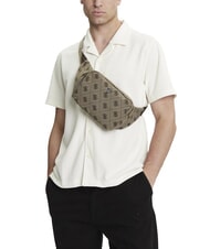 GUESS POUCH Fabric pouch sand 4g logo combo - Hip pouches - 4