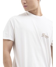 GUESS SCRIPT LOGO Short-sleeved printed T-shirt purwhite - T-shirt - 3