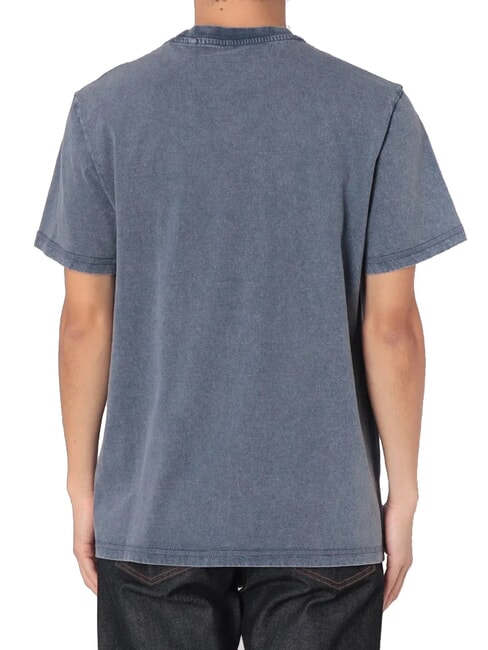 WASHED Regular fit short sleeve t-shirt blue snow wash - T-shirt
