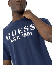 GUESS MARINA PRINT Short-sleeved T-shirt with pocket endless blue - T-shirt - 3