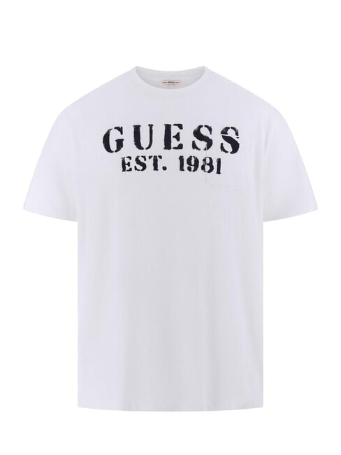 MARINA PRINT Short-sleeved T-shirt with pocket purwhite - T-shirt