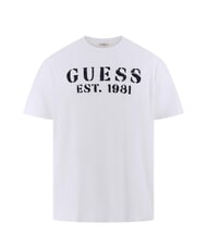GUESS MARINA PRINT Short-sleeved T-shirt with pocket purwhite - T-shirt - 4