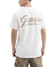 GUESS SCRIPT LOGO Short-sleeved printed T-shirt purwhite - T-shirt - 2