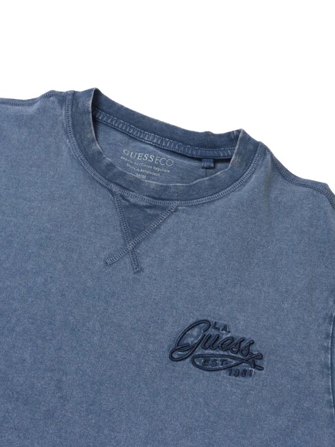 WASHED Regular fit short sleeve t-shirt blue snow wash - T-shirt