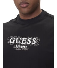 GUESS SMALL LOGO Regular fit short sleeve t-shirt jetbla - T-shirt - 3