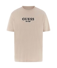 GUESS SMALL LOGO Regular fit short sleeve t-shirt pasadena stone - T-shirt - 4