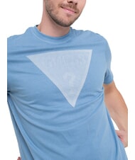 GUESS TRIANGLE LOGO Regular fit short sleeve t-shirt Parisian roof blue - T-shirt - 3