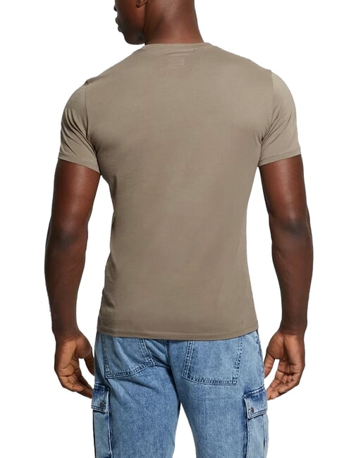 PIMA Cotton T-shirt with embroidered logo walnut shell - T-shirt