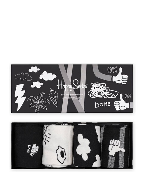 BLACK AND WHITE Gift Set 4 Pairs of Socks 9100 - Men's Socks