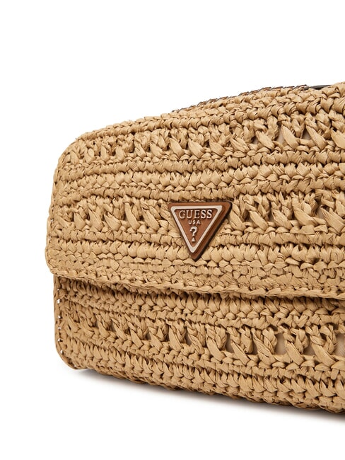 IRENE Woven shoulder bag, crossbody bag natural / cognac - Women&rsquo;s Bags