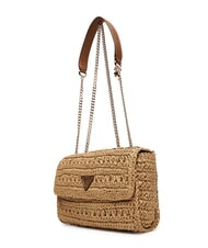 GUESS IRENE Woven shoulder bag, crossbody bag natural / cognac - Women&rsquo;s Bags - 4