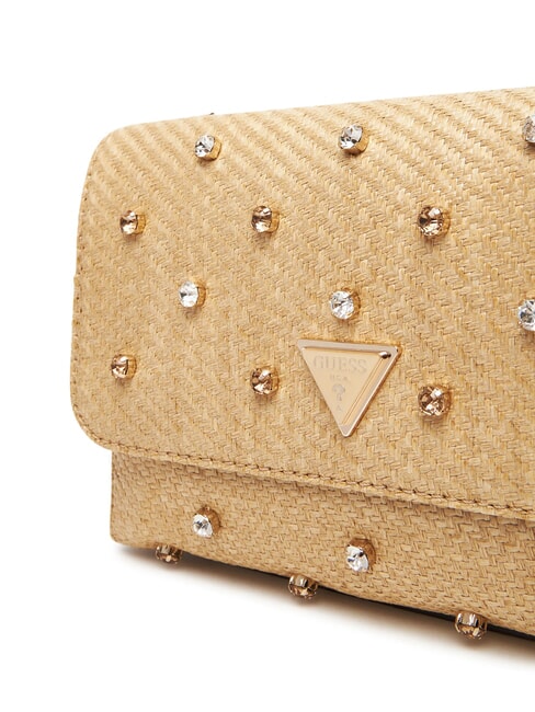 GIULLY 2 Convertible raffia bag with flap lalie beauty natural - Women&rsquo;s Bags