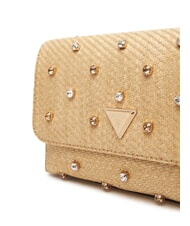 GUESS GIULLY 2 Convertible raffia bag with flap lalie beauty natural - Women&rsquo;s Bags - 3