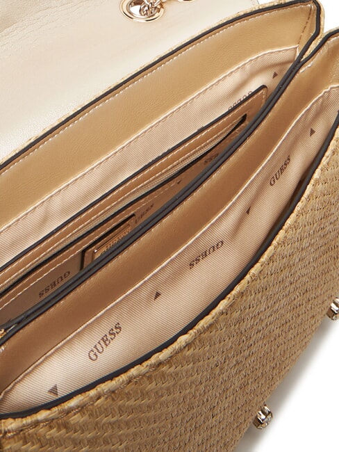 GIULLY 2 Convertible raffia bag with flap lalie beauty natural - Women&rsquo;s Bags