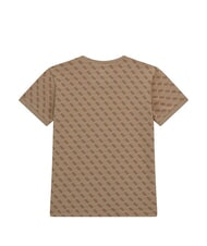 GUESS KIDS 4G all-over logo T-shirt 4g aop beige white - Child T-shirt - 2