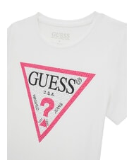 GUESS KIDS Short-sleeved T-shirt with rhinestones true white a000 - Child T-shirt - 3