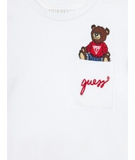 GUESS KIDS Long-sleeved shirt with teddy bear purwhite - Child T-shirt - 3