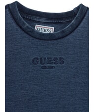 GUESS LS ACTIVE Children's crewneck sweatshirt boy vintage blue was - Baby Sweatshirt - 3
