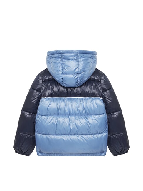 KIDS Two-tone children's down jacket with hood blue tonal color blo - Baby Jackets